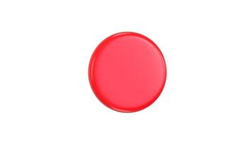 3d cross rejection sign with red button animation video
