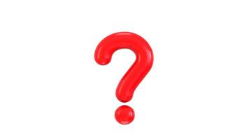 3d question mark icon animation concept of asking on a FAQ video