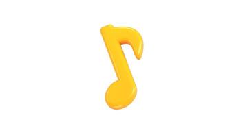 Music notes Loop animation 3d render video