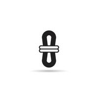 rope icon on white background vector