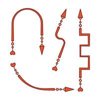 A set of arrows and arrows on a white background vector