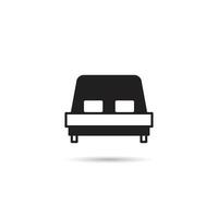 bed icon on white background illustration vector