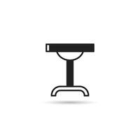 round table icon on white background vector