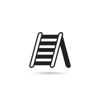ladder icon on white background vector