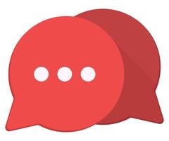 Communication speech bubbles flat icon isolated on white background. vector