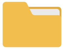 File folder icon isolated on white background. vector