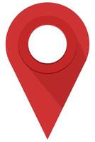 Map pointer with red color isolated on white background vector