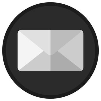 Envelope flat icon button isolated on white background. vector