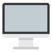 Modern monitor flat icon isolated on white background. vector