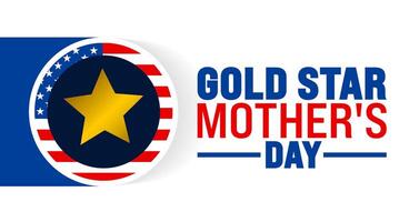 gold star mother's day background or banner design template. Holiday concept. Template for background, banner, card, poster, placard, design template with unique shapes with standard color. vector