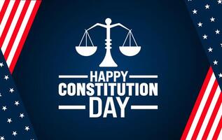 happy constitution day background or banner design template. Holiday concept. Template for background, banner, card, poster, placard, design template with unique shapes with standard color. vector