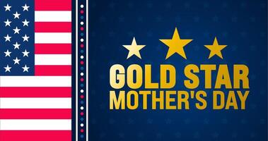 gold star mother's day background or banner design template. Holiday concept. Template for background, banner, card, poster, placard, design template with unique shapes with standard color. vector