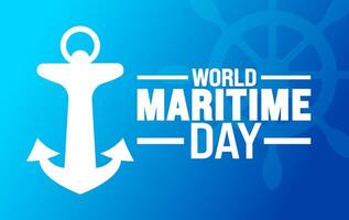 world maritime day background or banner design template. Holiday concept. Template for background, banner, card, poster, placard, design template with unique shapes with standard color. vector