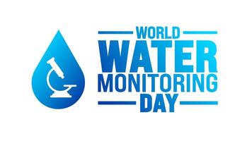 World Water Monitoring Day background or banner design template. Holiday concept. Template for background, banner, card, poster, placard, design template with unique shapes with standard color. vector