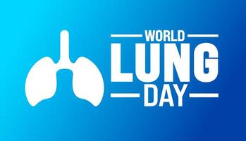 World Lung Day background or banner design template. Holiday concept. Template for background, banner, card, poster, placard, design template with unique shapes with standard color. vector