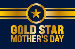 gold star mother's day background or banner design template. Holiday concept. Template for background, banner, card, poster, placard, design template with unique shapes with standard color. vector