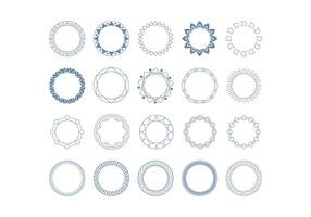 Circle Frame Element Set vector