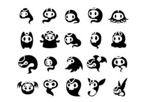 Dark Spirit Illustration Element Set vector