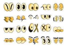 Groovy Eye Element Set vector