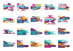 Modern Abstract Geometric Element Set vector