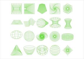 Abstract Futuristic Shape Element Set vector