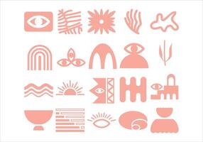 Abstrac Shape Decoraion Element Set vector