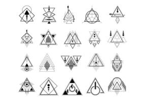 Triangle Minimalist Line Element Set vector