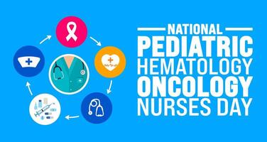 National Pediatric Hematology Oncology Nurses Day background or banner design template. Holiday concept. Template for background, banner, card, poster, placard, design template with unique shapes vector
