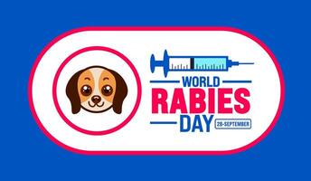 World Rabies day background or banner design template. Holiday concept. Template for background, banner, card, poster, placard, design template with unique shapes with standard color. vector