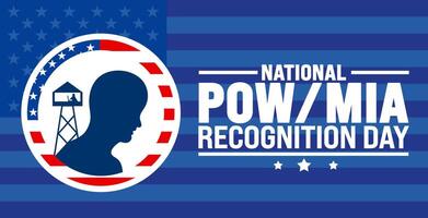 National POW MIA Recognition Day background or banner design template. Holiday concept. Template for background, banner, card, poster, placard, design template with unique shapes with standard color. vector