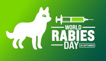 World Rabies day background or banner design template. Holiday concept. Template for background, banner, card, poster, placard, design template with unique shapes with standard color. vector