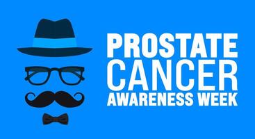 Prostate Cancer Awareness Week is observed every year in September. Holiday concept. Template for background, banner, card, poster, placard, design template with unique shapes with standard color. vector