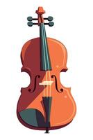 A violin is shown on a white background vector