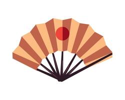 An illustration of a fan with a red dot on it vector