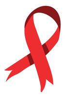 Red ribbon icon on white background vector