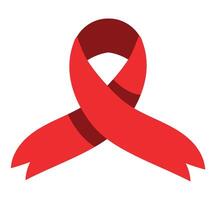 Red ribbon icon on white background vector