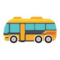 A yellow bus on a white background vector