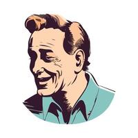 A man with a smile on his face vector