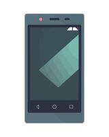 An illustration of a smartphone with a green background vector