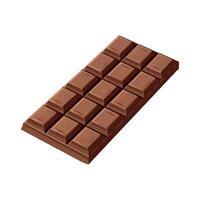 A bar of chocolate is shown on a white background vector