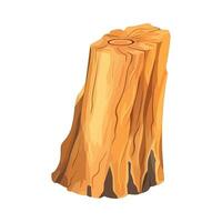 A tree stump with a hole in it vector