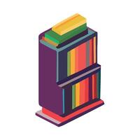 A stack of books on a white background vector