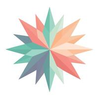 A colorful starburst logo with a white background vector