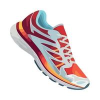 A running shoe on a white background vector