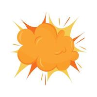 An orange cloud with a burst of smoke vector