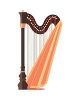 A harp on a white background vector
