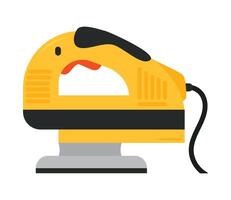 A yellow and black sander on a white background vector