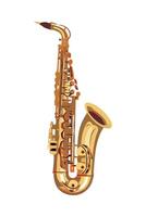 Saxophone illustration isolated on white background vector