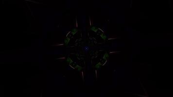 Vibrant neon lights flash in a rhythmic disco pattern in this continuous VJ loop. video