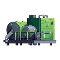 A green machine with a green tank on it vector